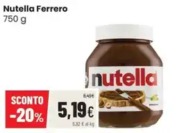 Coop Trentino Nutella Ferrero offerta