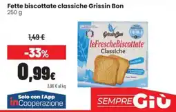Coop Trentino Fette biscottate classiche Grissin Bon offerta