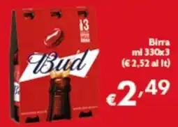 Spak Supermercati Birra Bud offerta