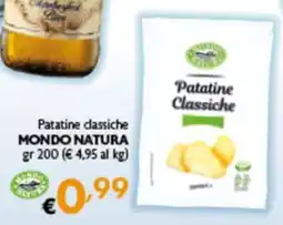 Spak Supermercati Patatine classiche Mondo Natura offerta
