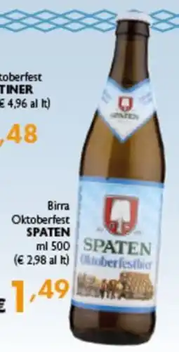 Spak Supermercati Birra Oktoberfest SPATEN offerta