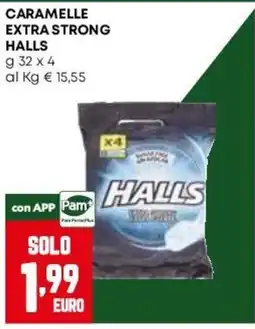 Pam Caramelle extra strong Halls offerta