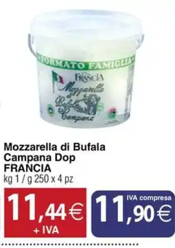 Docks Cash&Carry Mozzarella di Bufala Campana Dop Francia offerta