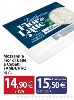 Docks Cash&Carry Mozzarella Fior di Latte a Cubetti Tamburro offerta