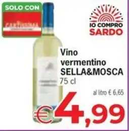 Eurospar Vino vermentino Sella&Mosca offerta