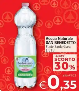 Eurospar Acqua Naturale San Benedetto offerta