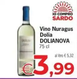 Eurospar Vino Nuragus Dolia offerta
