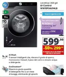 Comet Lavatrice 1.400 giri Ai-Control offerta