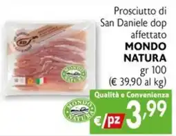 Eurospesa Prosciutto di San Daniele dop affettato Mondo Natura offerta