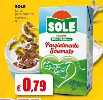 Sole latte parzialmente scremato