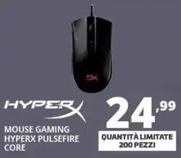 Comet HyperX Mouse Gaming HyperX Pulsefire Core offerta