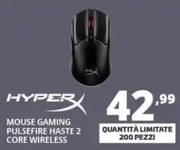 Comet HyperX Mouse Gaming Pulsefire Haste 2 Core Wireless offerta