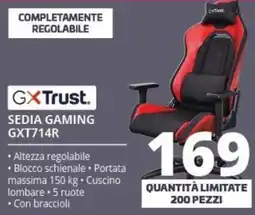 Comet GXTTrust Sedia Gaming GXT714R offerta