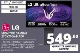 Comet LG Monitor Gaming 27GX700A-B.AEU offerta