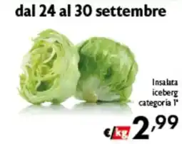 Spak Supermercati Insalata iceberg categoria 1' offerta