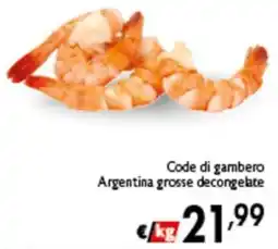 Spak Supermercati Code di gambero Argentina grosse decongelate offerta