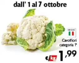Spak Supermercati Cavolfiori categoria 1ª offerta