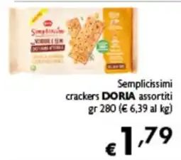 Spak Supermercati Semplicissimi crackers DORIA assortiti offerta