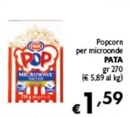 Spak Supermercati Popcorn per microonde PATA offerta