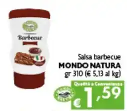 Spak Supermercati Salsa barbecue MONDO NATURA offerta