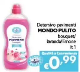 Spak Supermercati Detersivo pavimenti Mondo Pulito offerta