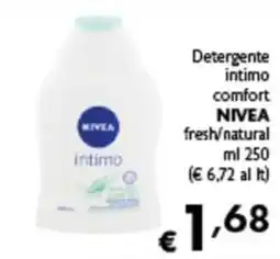 Spak Supermercati Detergente intimo comfort Nivea fresh/natural offerta