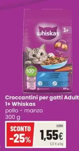 Coop Trentino Croccantini per gatti Adult 1+ Whiskas offerta