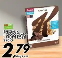 Coop Master Alleanza 3.0 Special K cioccolato frutti rossi offerta