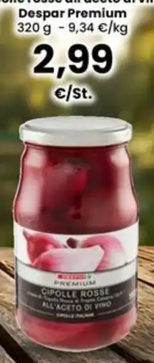 Interspar Despar Premium Cipolle Rosse all'Aceto di Vino offerta
