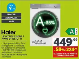 Comet Haier lavatrice x serie 7 offerta