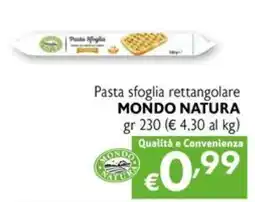 Eurospesa Pasta sfoglia rettangolare Mondo Natura offerta