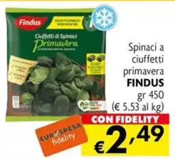 Eurospesa Spinaci a ciuffetti primavera Findus offerta