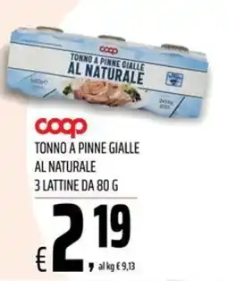 Coop Master Alleanza 3.0 Tonno a pinne gialle al naturale Coop offerta