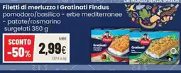 Coop Trentino Filetti di merluzzo I Gratinati Findus offerta