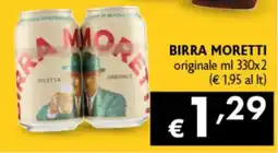 Spak Supermercati Birra Moretti originale offerta