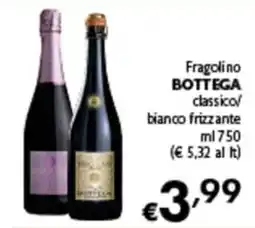 Spak Supermercati Fragolino Bottega classico/bianco frizzante offerta