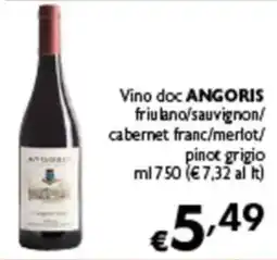 Spak Supermercati Vino doc Angoris offerta