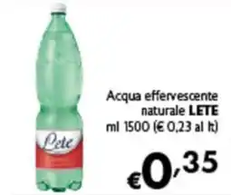 Spak Supermercati Acqua effervescente naturale LETE offerta