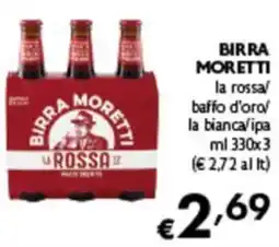 Spak Supermercati Birra Moretti la rossa offerta