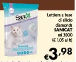Spak Supermercati Lettiera a base di silicio diamonds SANICAT offerta