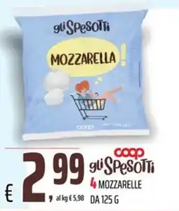 Coop Master Alleanza 3.0 gli Spesotti Mozzarella offerta