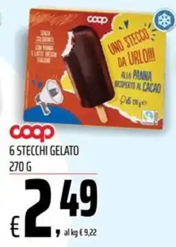 Coop Master Alleanza 3.0 Stecci gelato alla panna ricoperto al cacao offerta
