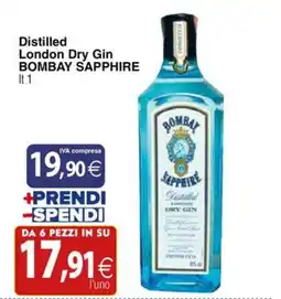 Docks Cash&Carry Distilled London Dry Gin Bombay Sapphire offerta