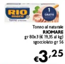 Spak Supermercati Tonno al naturale RIOMARE offerta