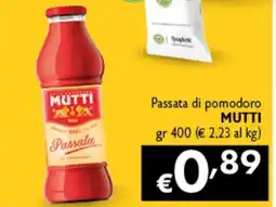 Spak Supermercati Passata di pomodoro Mutti offerta