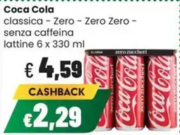 Coop Trentino Coca Cola classica - Zero - Zero Zero - senza caffeina offerta