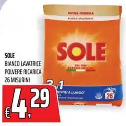 Coop Master Alleanza 3.0 Sole bianco lavatrice polvere ricarica offerta