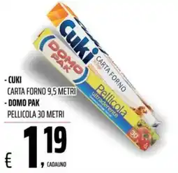 Coop Master Alleanza 3.0 Cuki carta forno offerta
