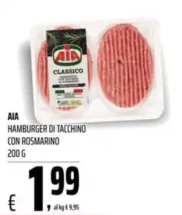 Coop Master Alleanza 3.0 AIA Hamburger di tacchino con rosmarino offerta