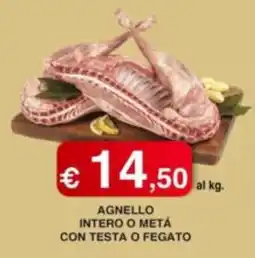 Orsini Market Agnello intero o metà con testa o fegato offerta